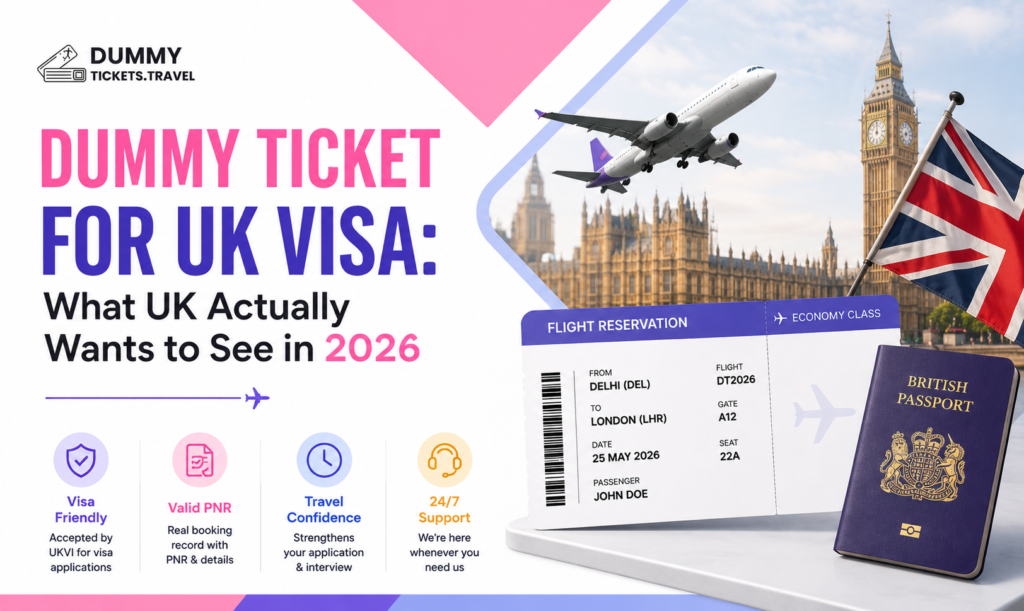 Dummy ticket for uk visa