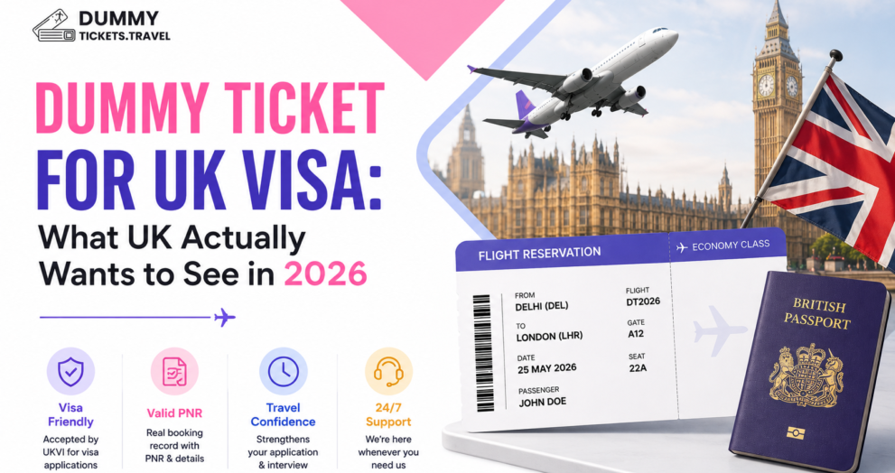 Dummy ticket for uk visa
