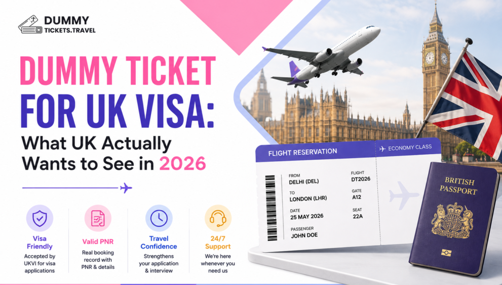 Dummy ticket for uk visa