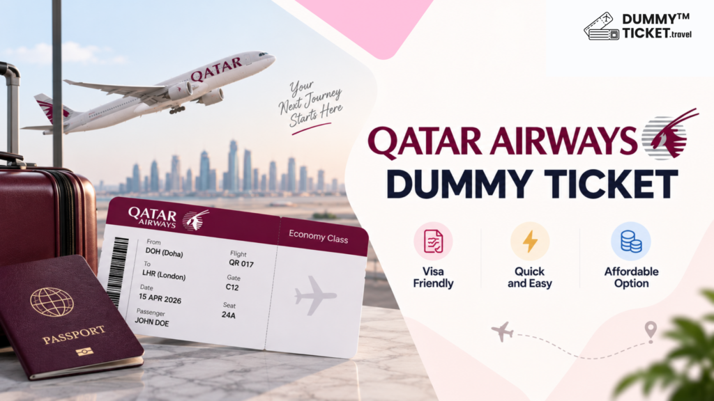 Qatar Airwasy Dummy Ticket