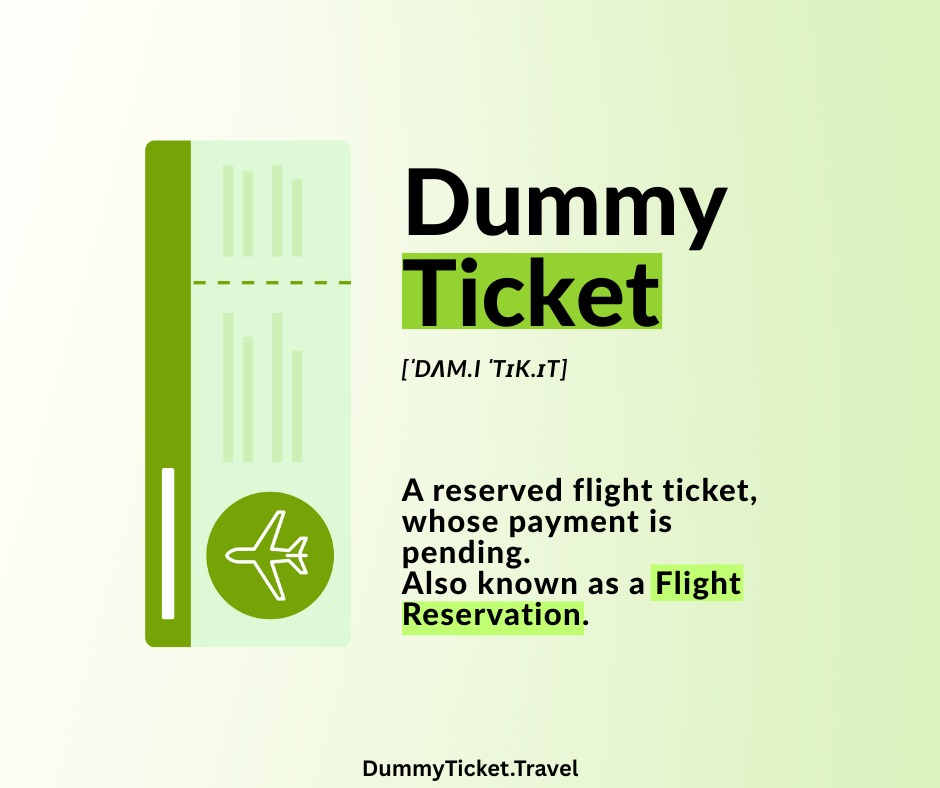 dummy ticket